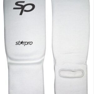Elastische scheen/wreefbeschermers Starpro |wit