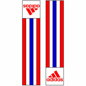 Adidas-schouderlabels voor je judopak | rood-wit-blauw