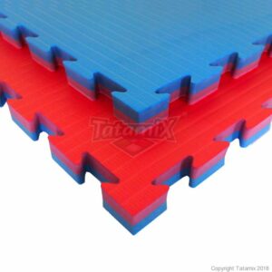 JJ30J EVA 100X100X3 cm  Patroon Rijst Stro Rood Blauw