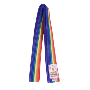 Nihon budo- en judoband Regenboog | stevige kwaliteit | 4 cm