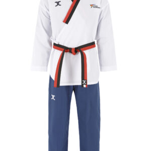 JCalicu poomsae taekwondopak poom jongen | WT | wit-blauw