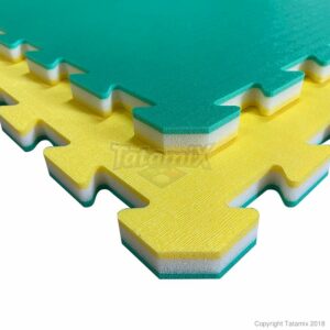 Tatamix spel- en recreatiemat | 2 cm | geel-wit-groen