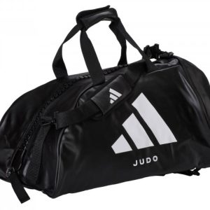Adidas sporttas en rugzak Judo | PU-leer | zwart-wit