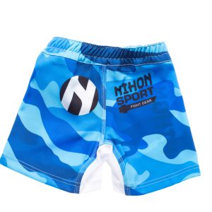Baby kickboxbroekje in camouflage blauw