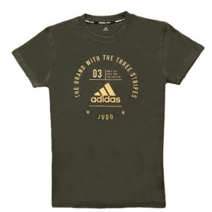 adidas Community T-shirt groen en gouden opdruk